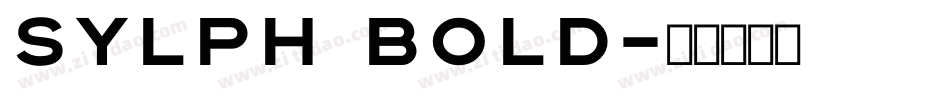 Sylph Bold字体转换